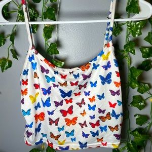SHEIN butterfly crop top